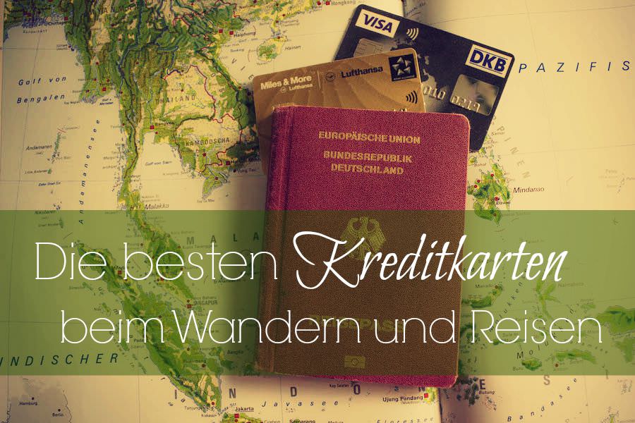 Kreditkarte beim Wandern