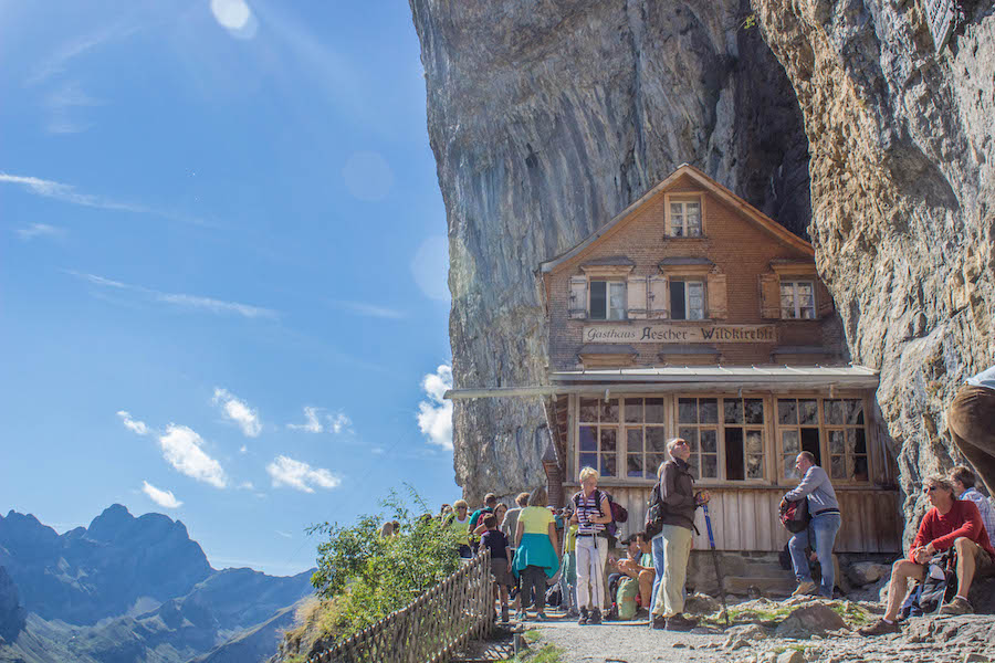 Wandern in den Schweizer Alpen - Gasthaus Aescher