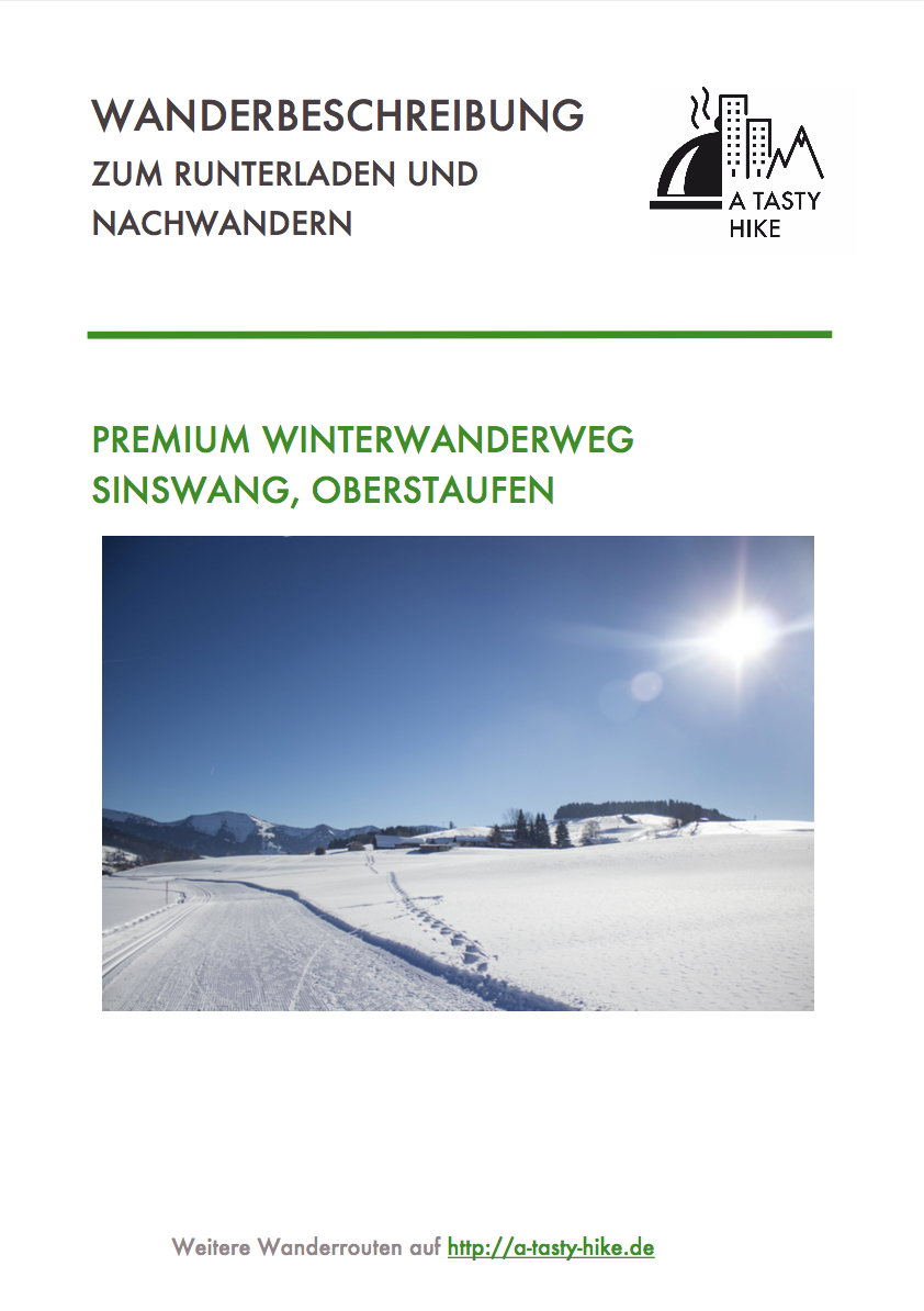 Winterwandern Allgäu - Premium Winterwanderweg Sinswang im Allgaeu - Wanderbeschreibung zum Runterladen