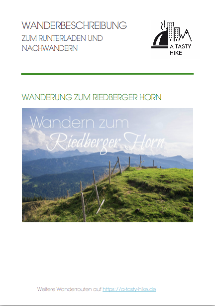 A Tasty Hike Wanderbeschreibung Riedberger Horn Cover