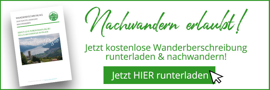 Banner kostenlose Wanderbeschreibung Peglio Comer See