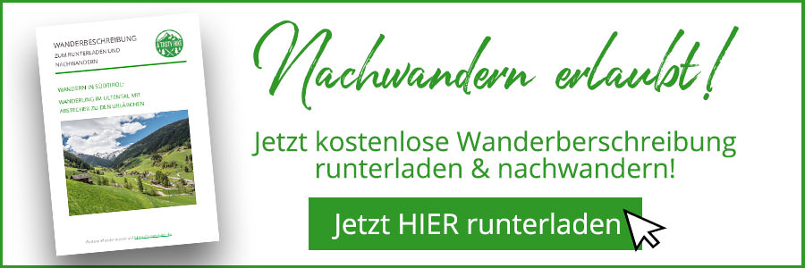 A Tasty Hike - Ultental Suedtirol - Ultental Wandern - Wanderbeschreibung Banner