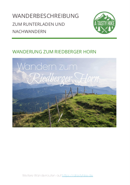 A Tasty Hike Wanderbeschreibung Riedberger Horn Cover