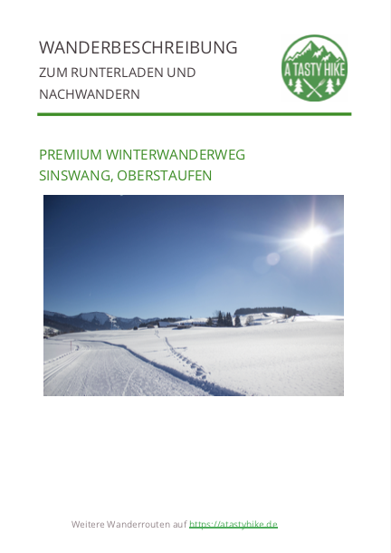 Winterwandern Allgäu - Premium Winterwanderweg Sinswang im Allgaeu - Wanderbeschreibung zum Runterladen