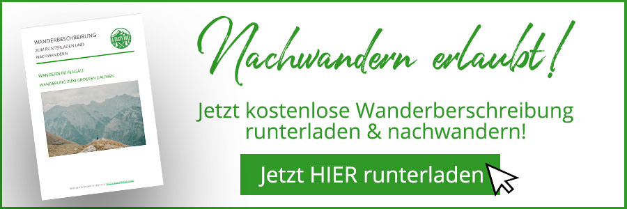 A Tasty Hike - Grosser Daumen Wanderung - Grosser Daumen Wandern - Allgaeu - Wanderbeschreibung Banner