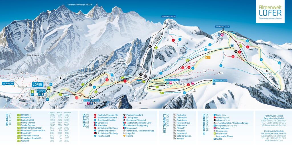 Skigebiet Almenwelt Lofer Österreich