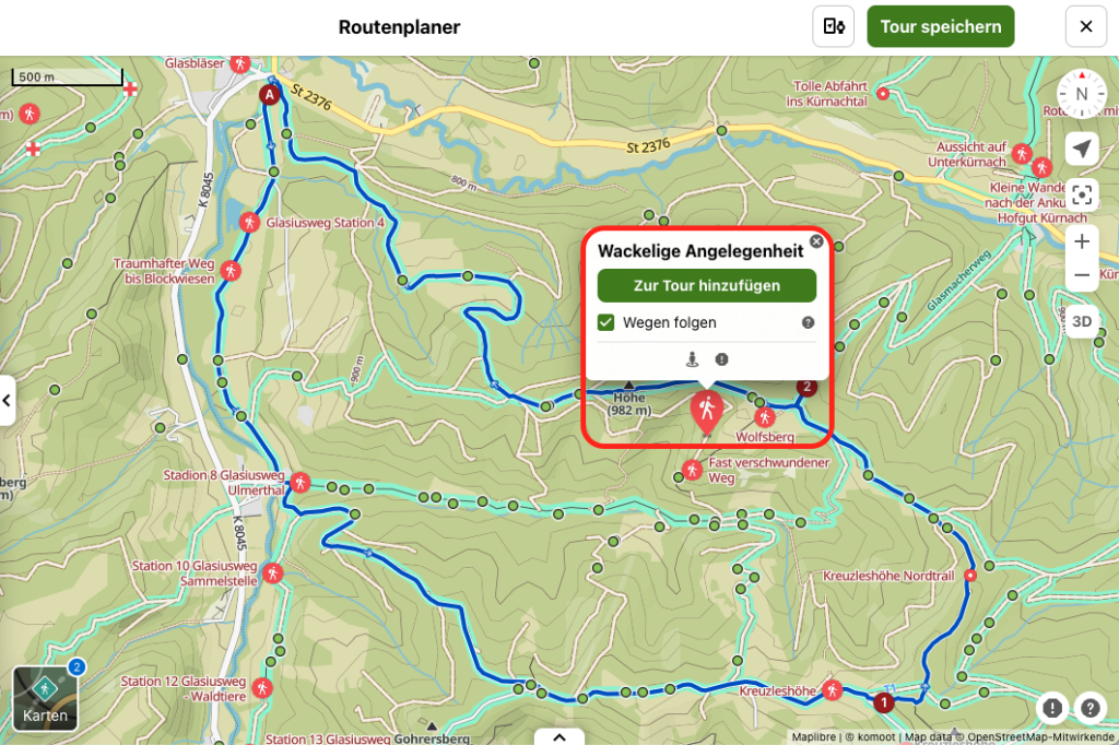 komoot Routenplanung 7