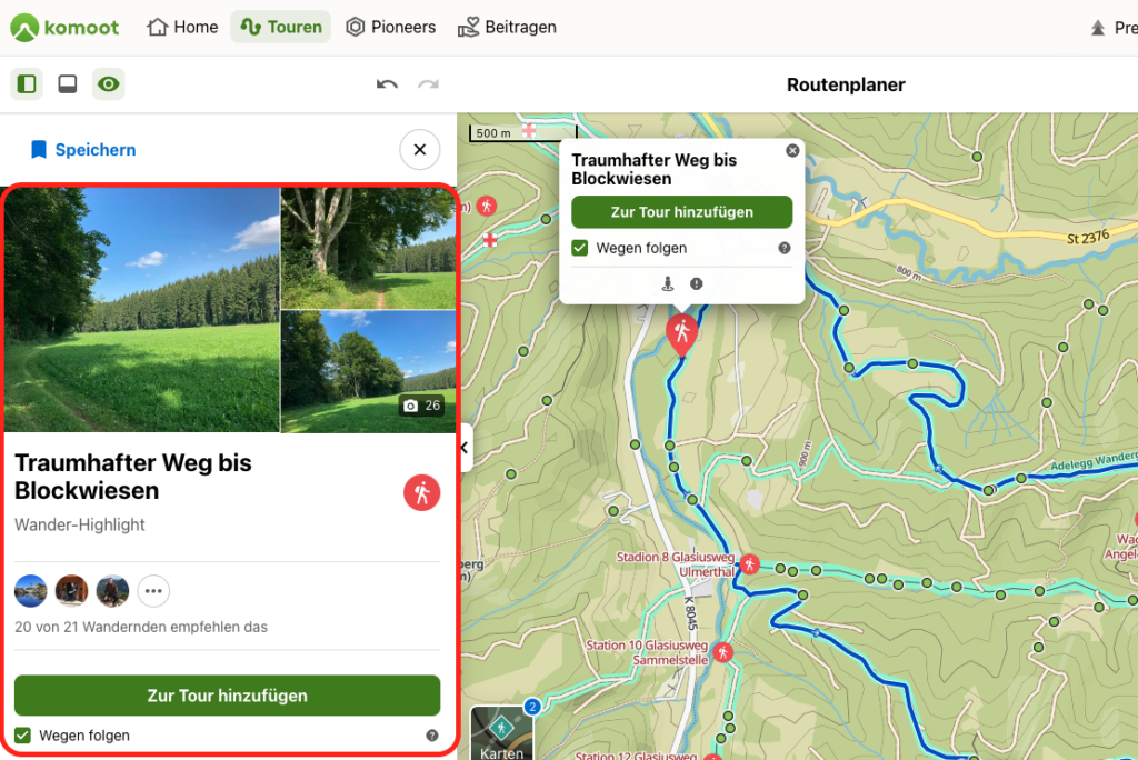 komoot Routenplanung 8