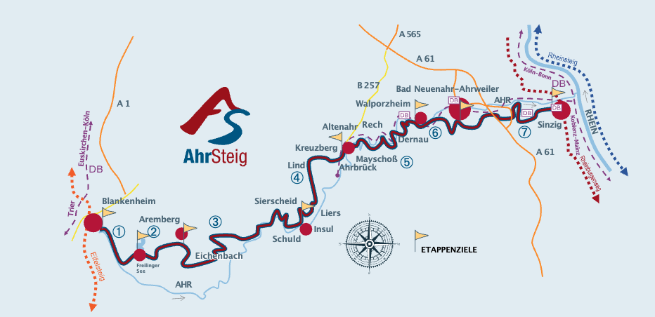 Wandern im Ahrtal_AhrSteig Übersichtskarte